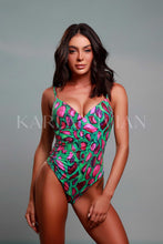 Load image into Gallery viewer, Coral Lateral Pleat One Piece