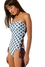 Load image into Gallery viewer, Strapless One Piece Lace Up Ohana Trip